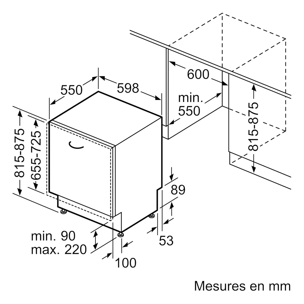 Bosch Lave-vaisselle 12 couverts SMV2ITX18E
