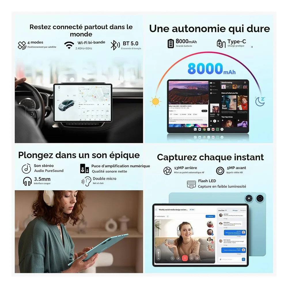 TECLAST Tablette 8000mAh 2026