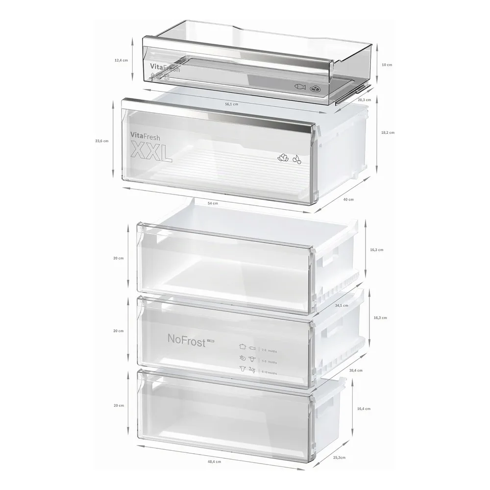 Bosch Réfrigérateur 440 L KGN49AIBT