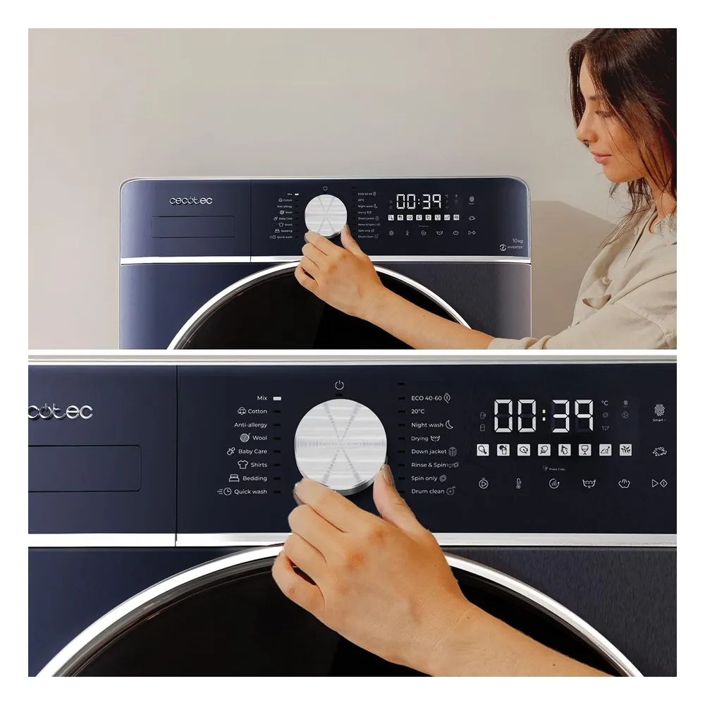 Cecotec Lave-linge séchant 10 kg 1400RPM