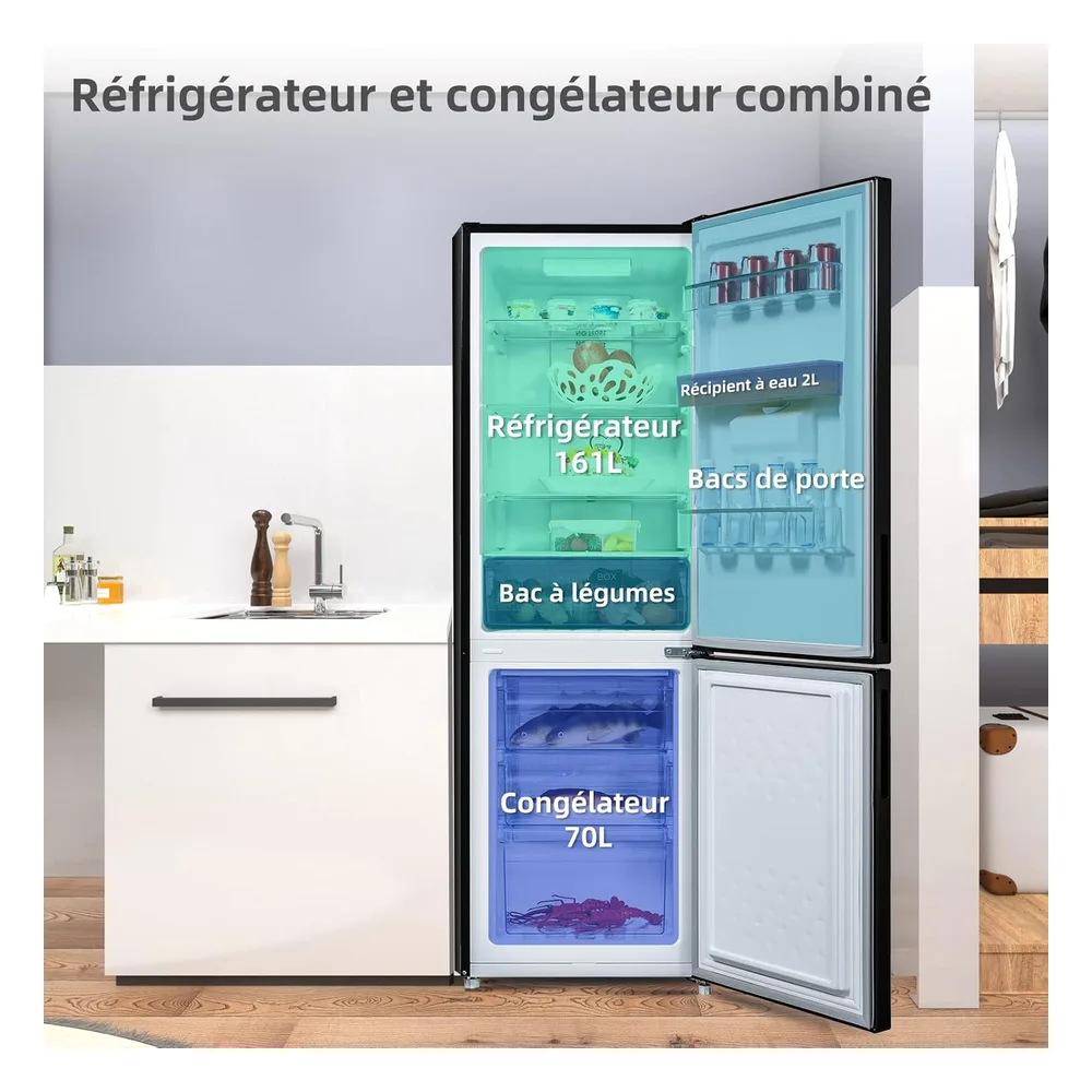 CHiQ Réfrigérateur 231 L FBM228NE4DE