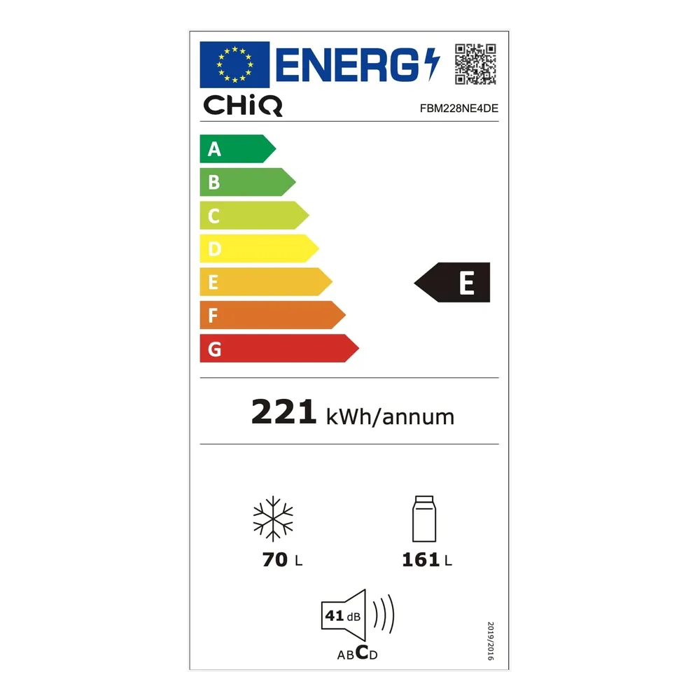 CHiQ Réfrigérateur 231 L FBM228NE4DE