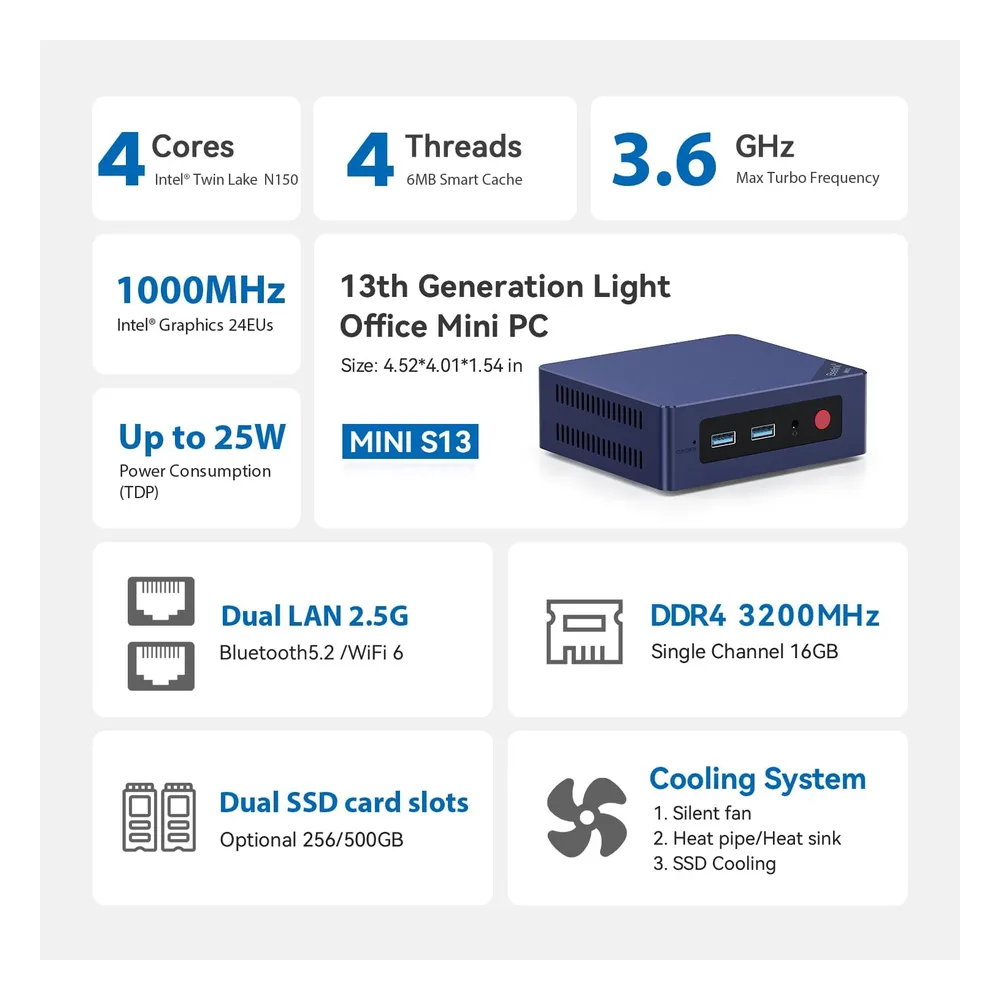Beelink Mini PC Lake-N150