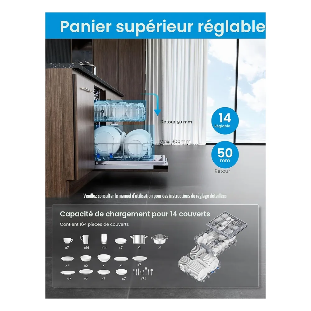 Midea Lave-vaisselle 14 couverts RZ4V