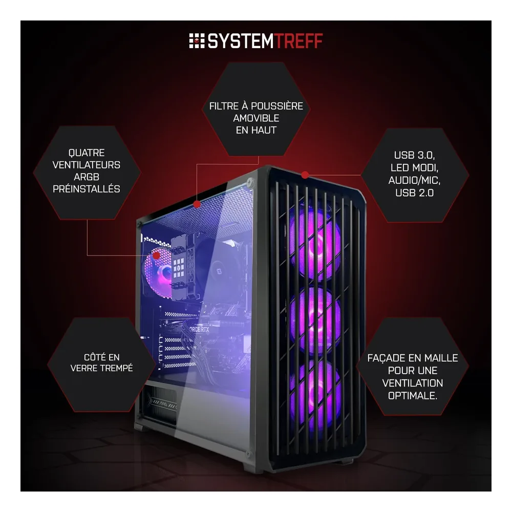 SYSTEMTREFF PC de bureau i5-12600KF