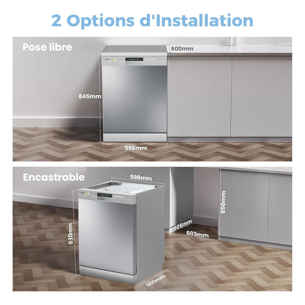 Comfee Lave-vaisselle 12 couverts CDWPF1201PS
