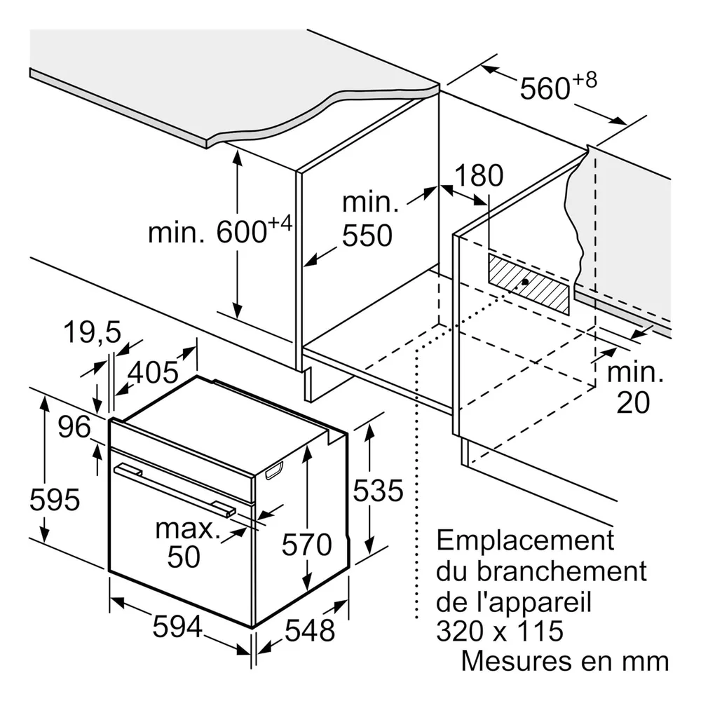 Bosch Four encastrable HQG572BB3F