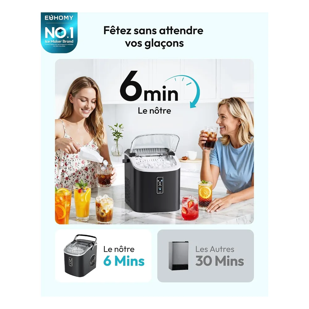 EUHOMY Machine à glaçons NGL5