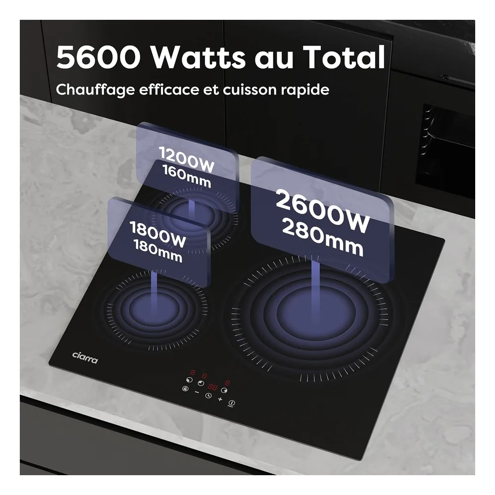 CIARRA Plaque à induction 8N6Z