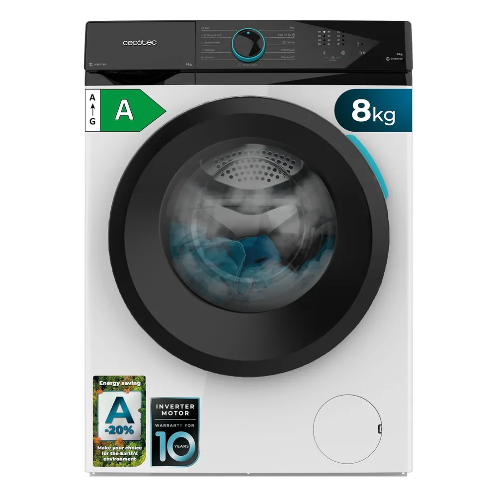 Cecotec Lave-linge 8 kg 1200RPM