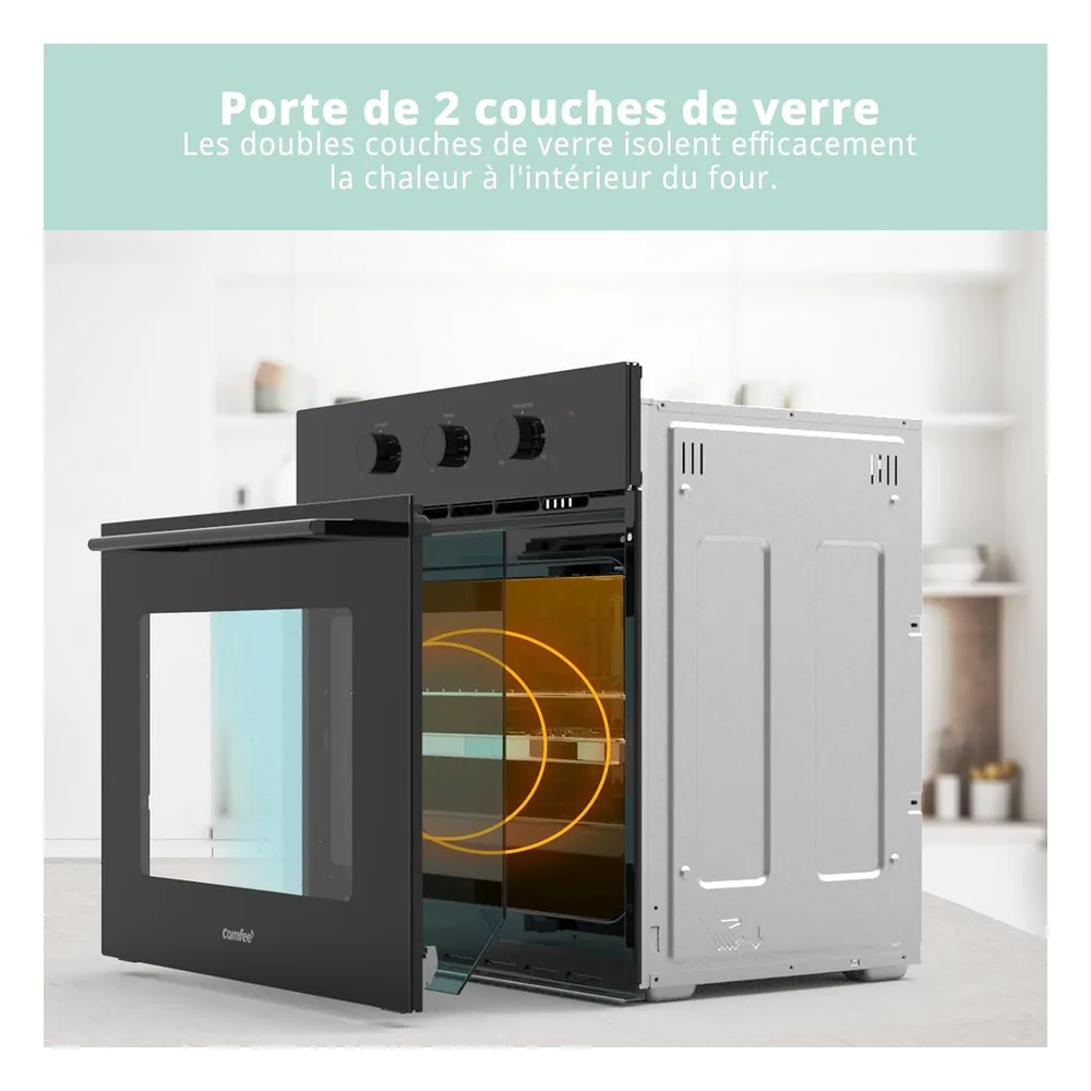 Comfee Four encastrable CBO60M80M1-BK