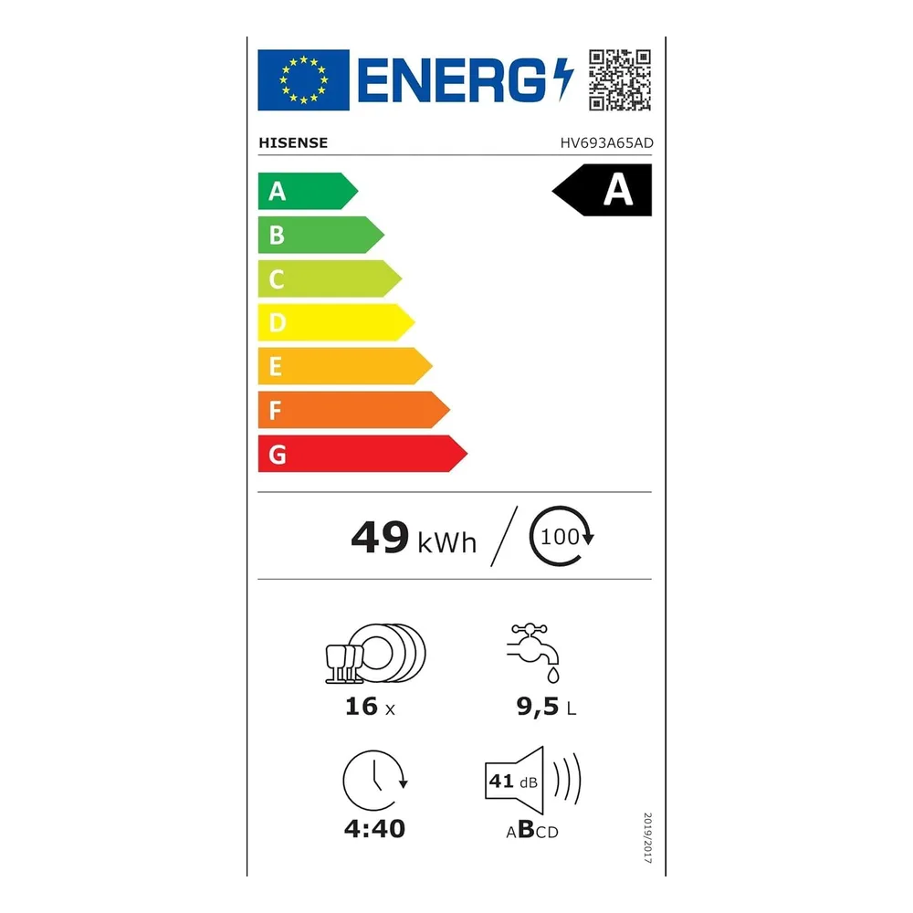 Hisense Lave-vaisselle 16 couverts HV693A65AD