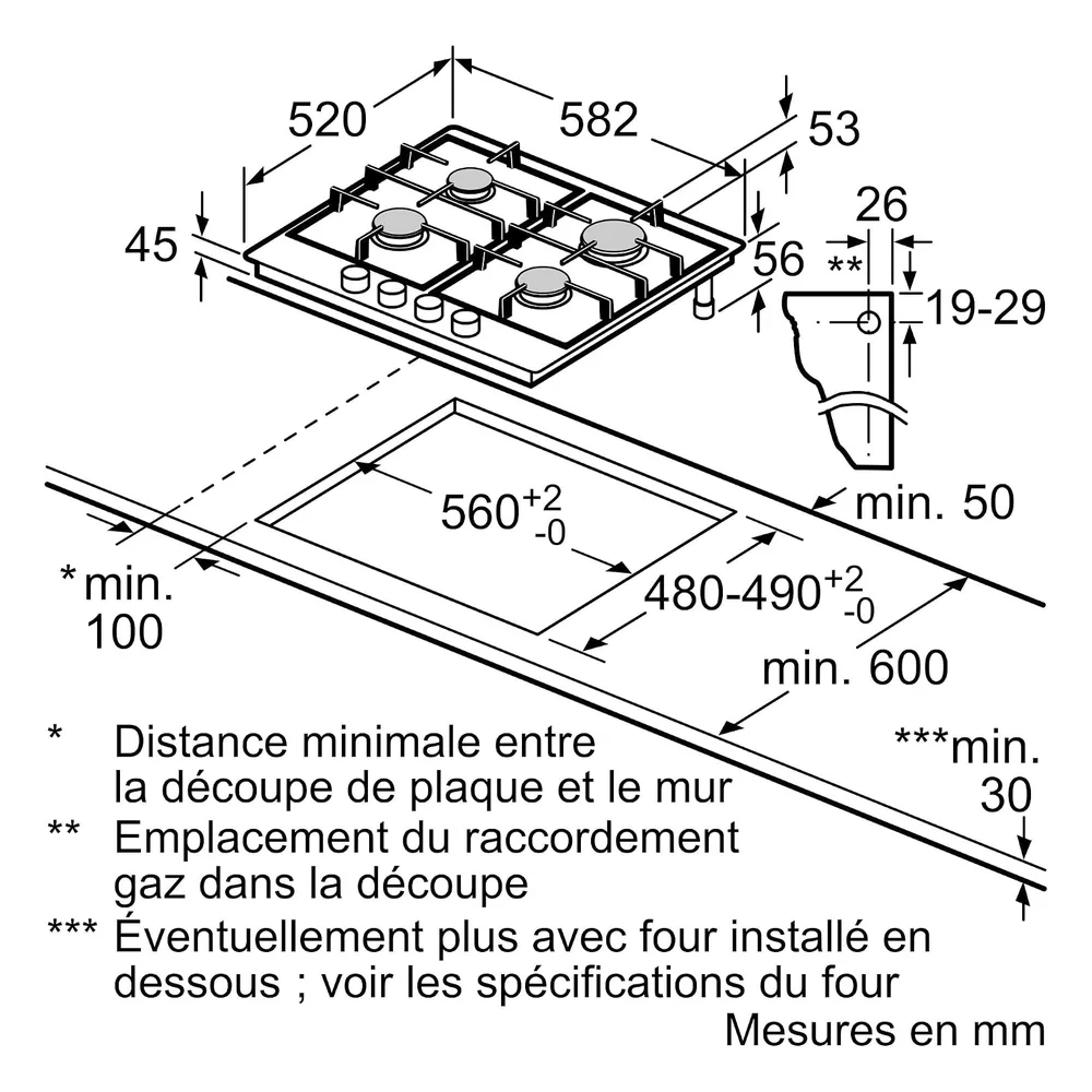 Bosch Plaque de cuisson PGP6B5K90