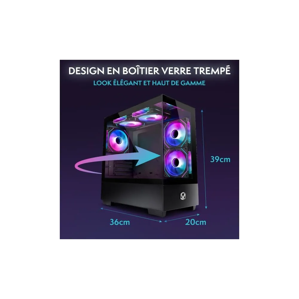 VIBOX PC de bureau gaming 480GB