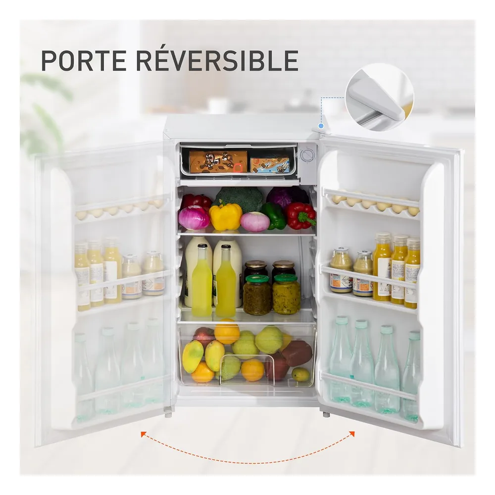 HOMCOM Réfrigérateur 91 L T4M7