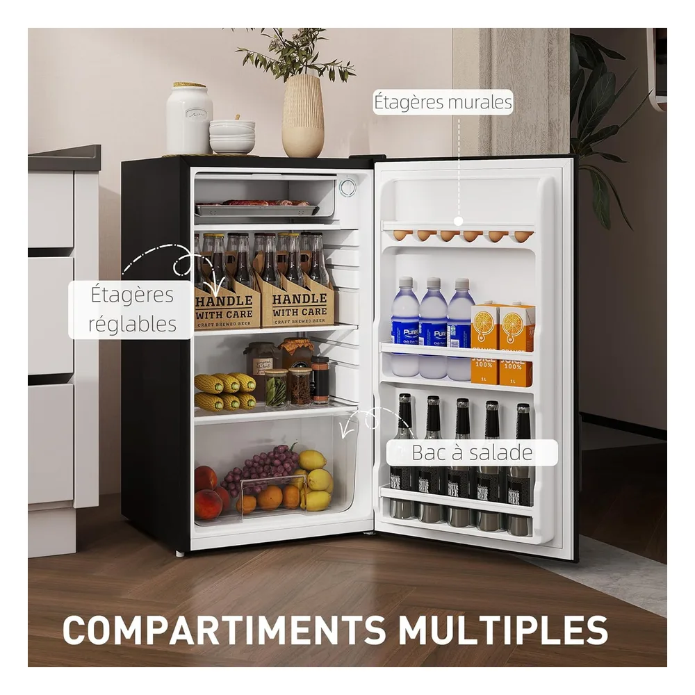 HOMCOM Réfrigérateur 91 L