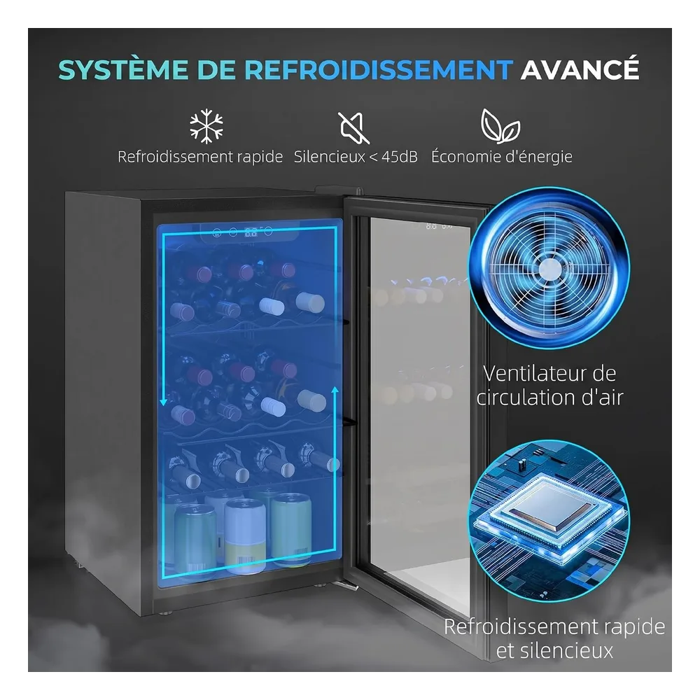HOMCOM Cave à vin SL6G