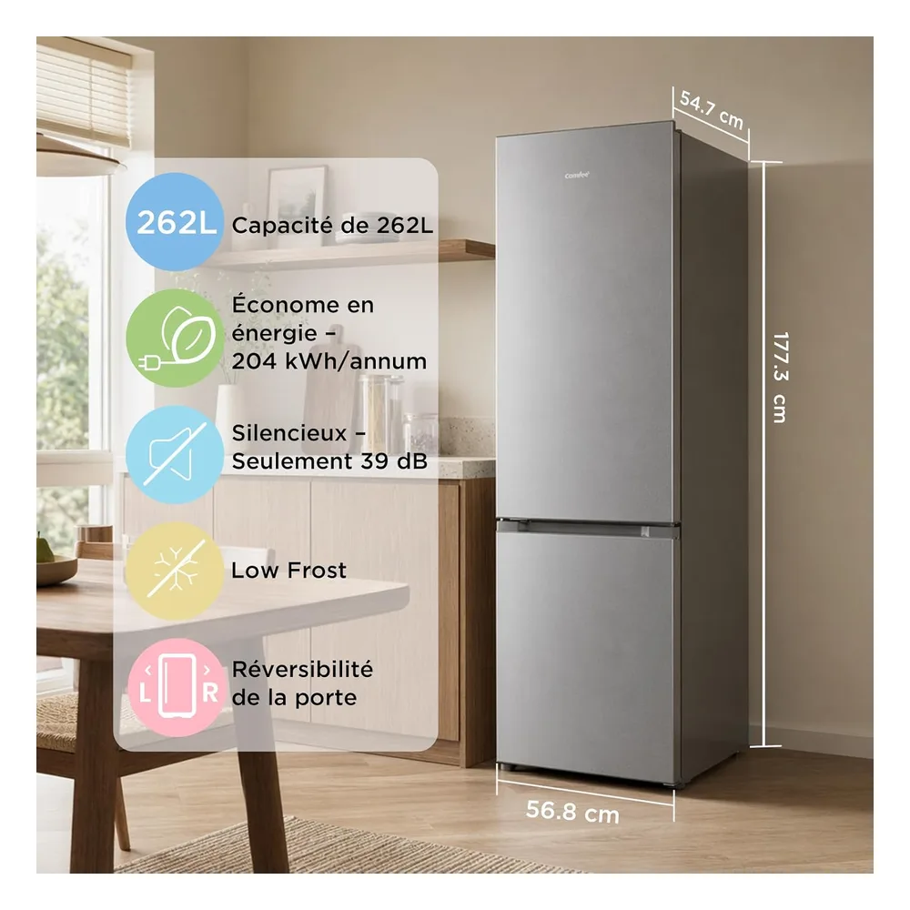 Comfee Réfrigérateur 262 L