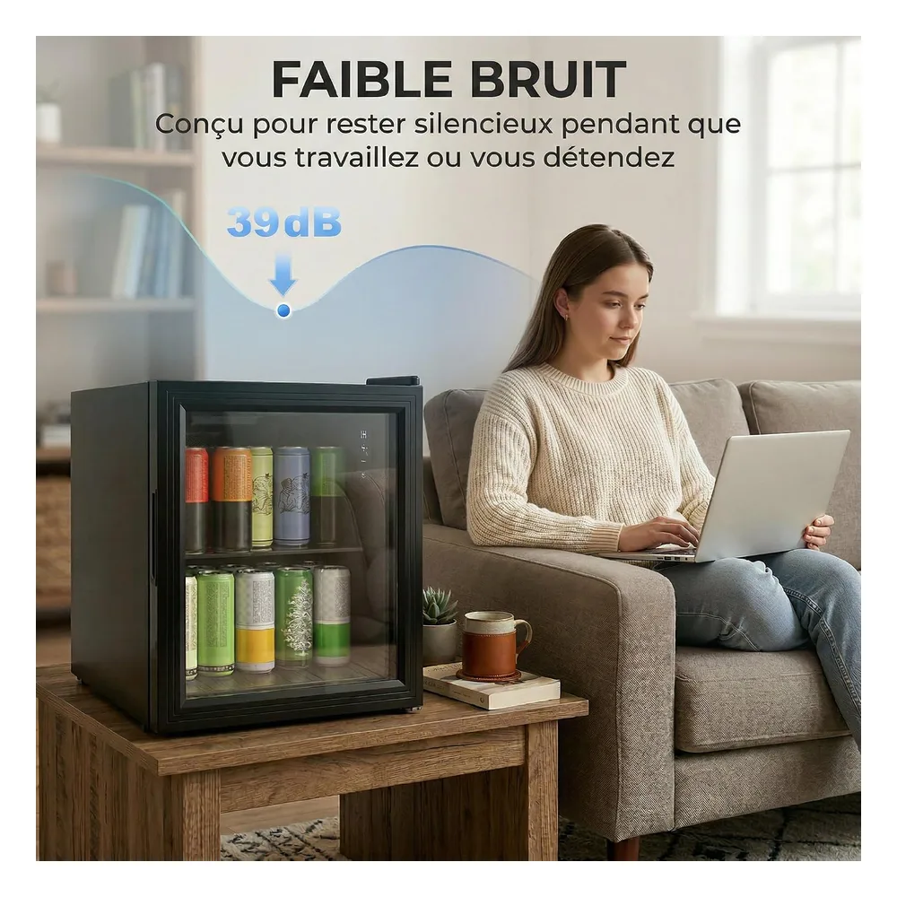 HOMCOM Réfrigérateur 46 L 6YHL