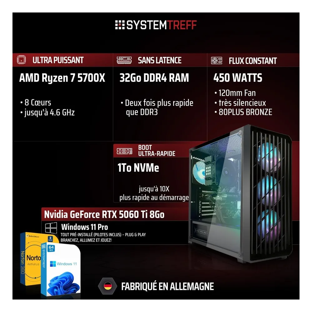 SYSTEMTREFF PC de bureau PLRF