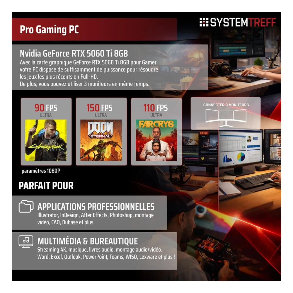 SYSTEMTREFF PC de bureau PLRF