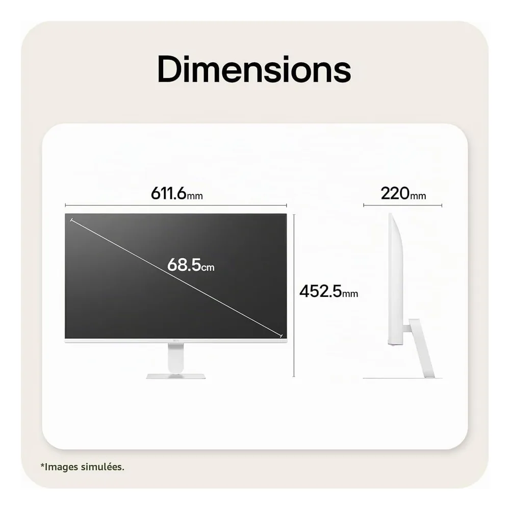 LG Écran PC 27" 27U511SB-W.AEU