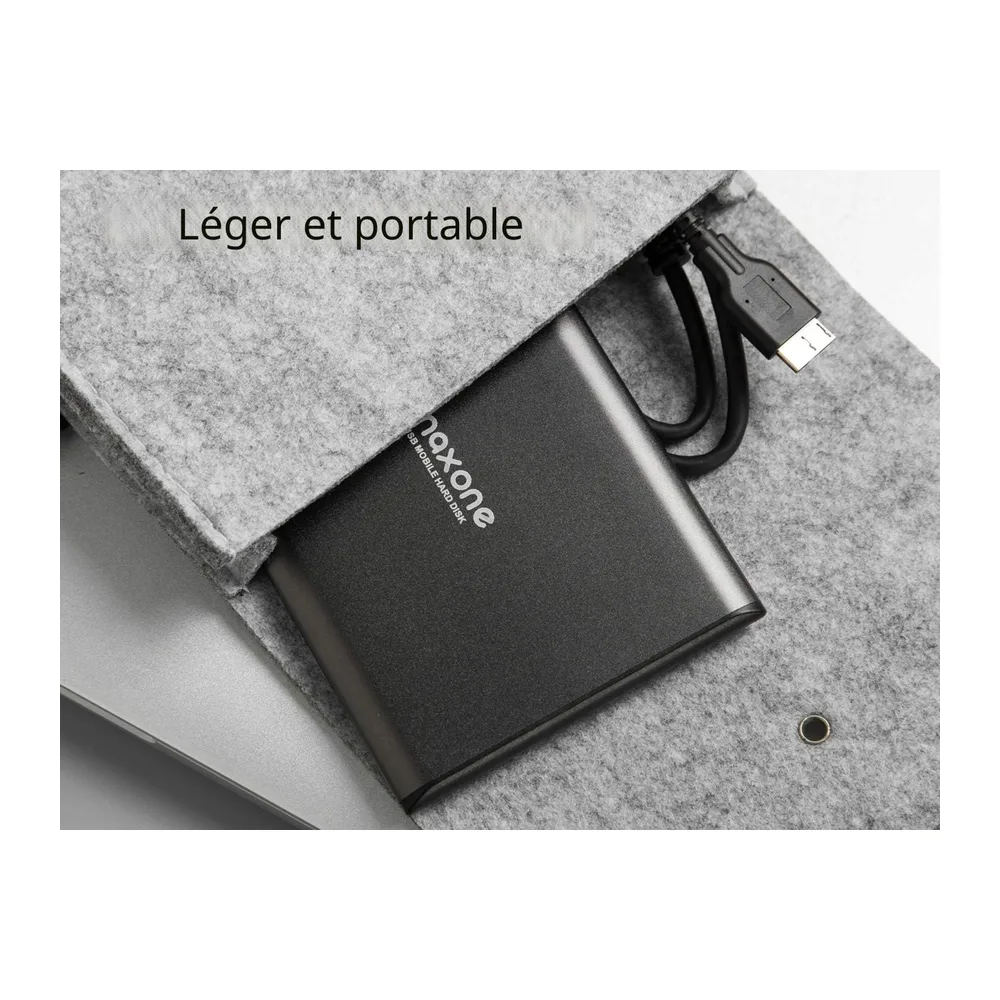 Maxone Disque Dur Externe Portable 1To 2.5" USB 3.0 Ultra Fin Aluminium | Stockage et Sauvegarde pour PC, Mac, Laptop, X