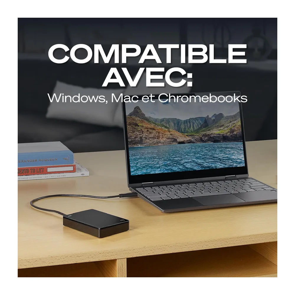 Seagate 2ToDisque Dur Portable | USB 3.0 (STGX2000400) | Stockage HDD quotidien. Sauvegarde plug-and-play. Windows & mac