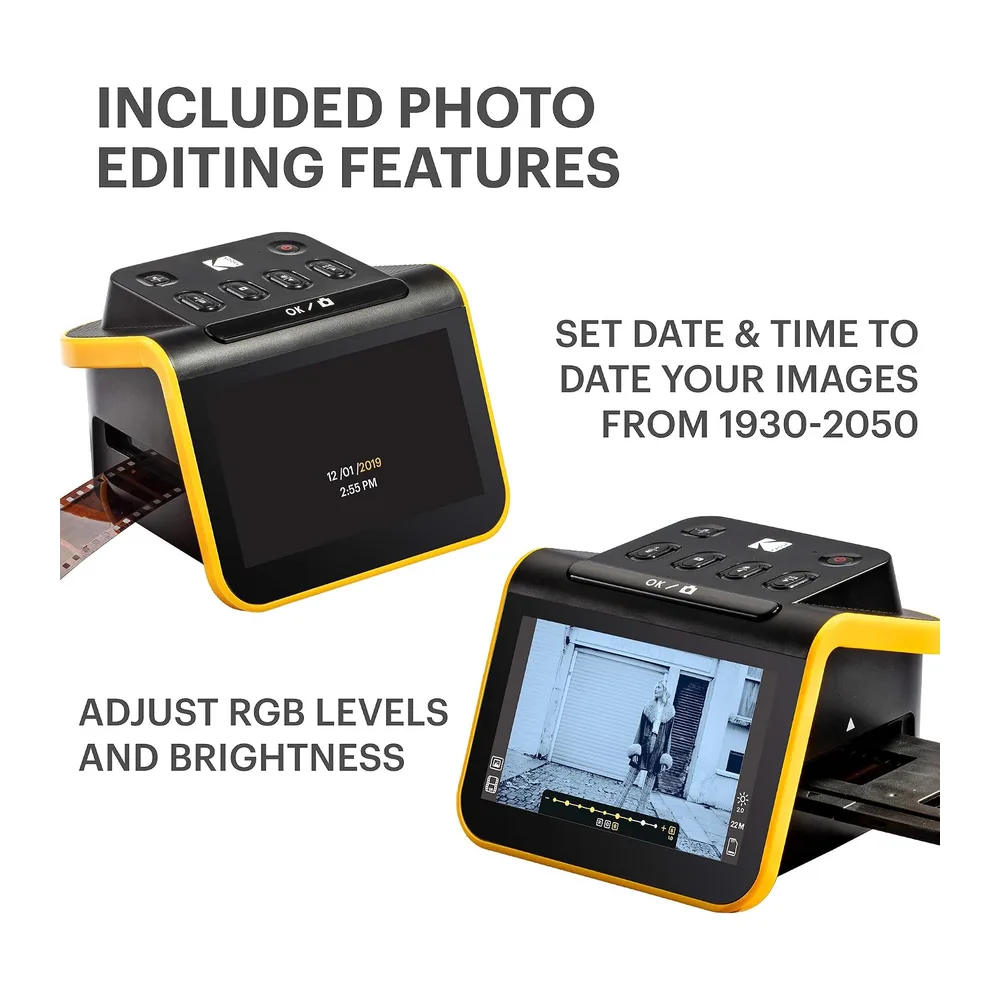 KODAK Slide N Scan avec Grand écran LCD 5 Pouces, convertit Les négatifs et Diapositives Couleur et Noir et Blanc 35 mm,