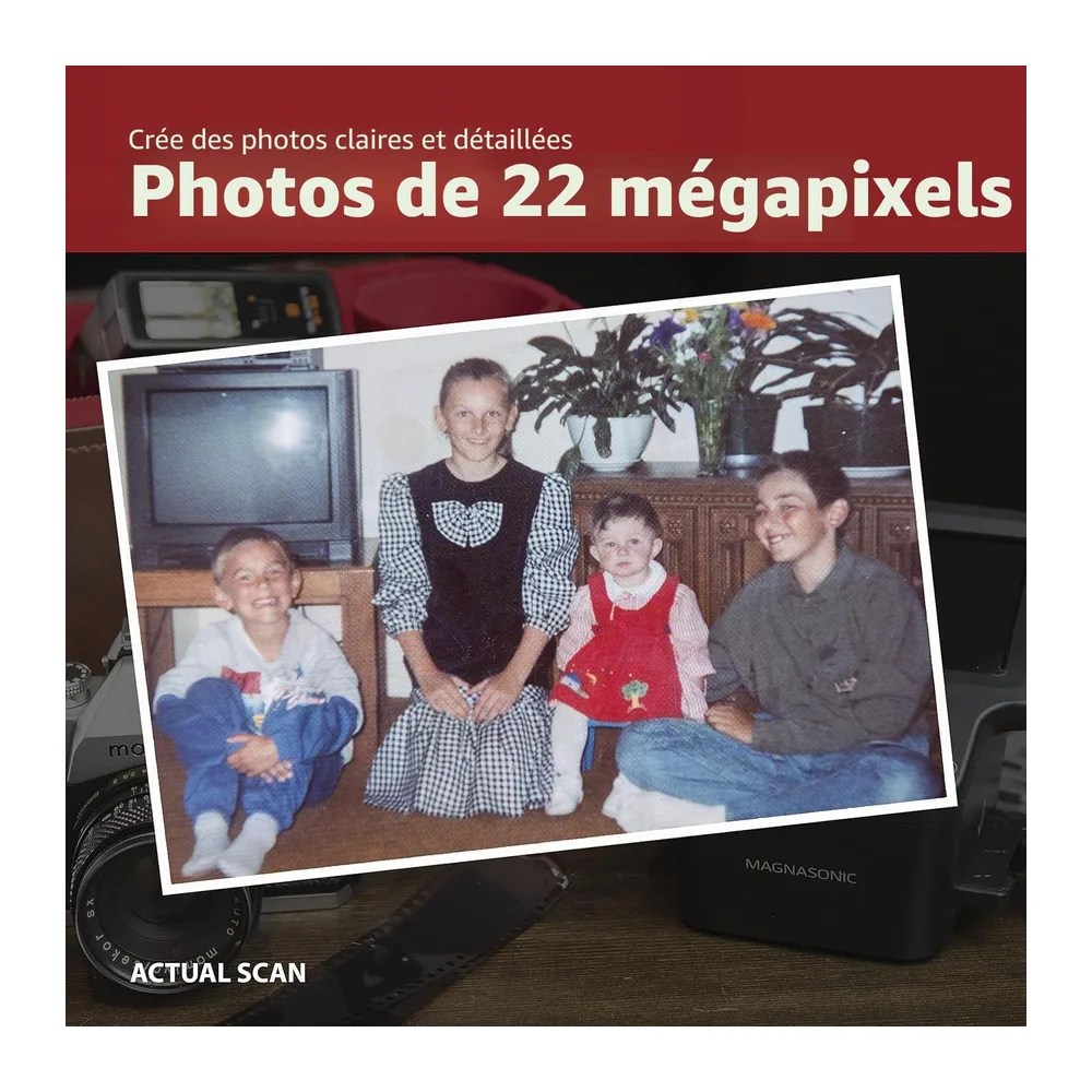 Magnasonic Numériseur de Films Tout-en-Un 24MP avec Grand Écran 5" et HDMI, Convertit Les Films 35mm/126/110/Super 8 et 