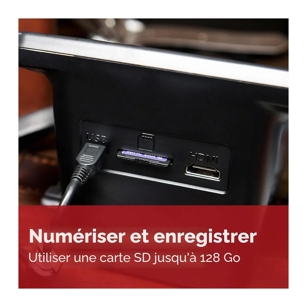 Magnasonic Numériseur de Films Tout-en-Un 24MP avec Grand Écran 5" et HDMI, Convertit Les Films 35mm/126/110/Super 8 et 