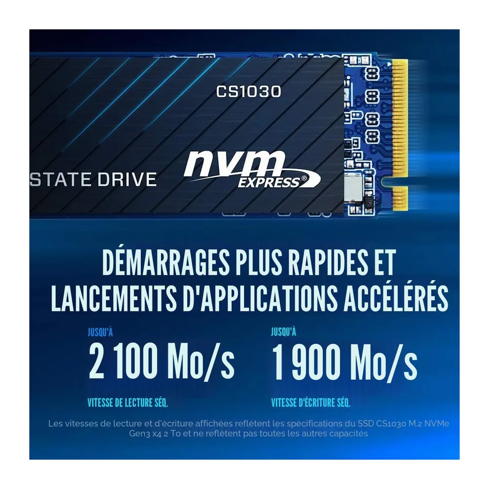 PNY CS1030 250Go M.2 NVMe PCIe Gen3 SSD Interne