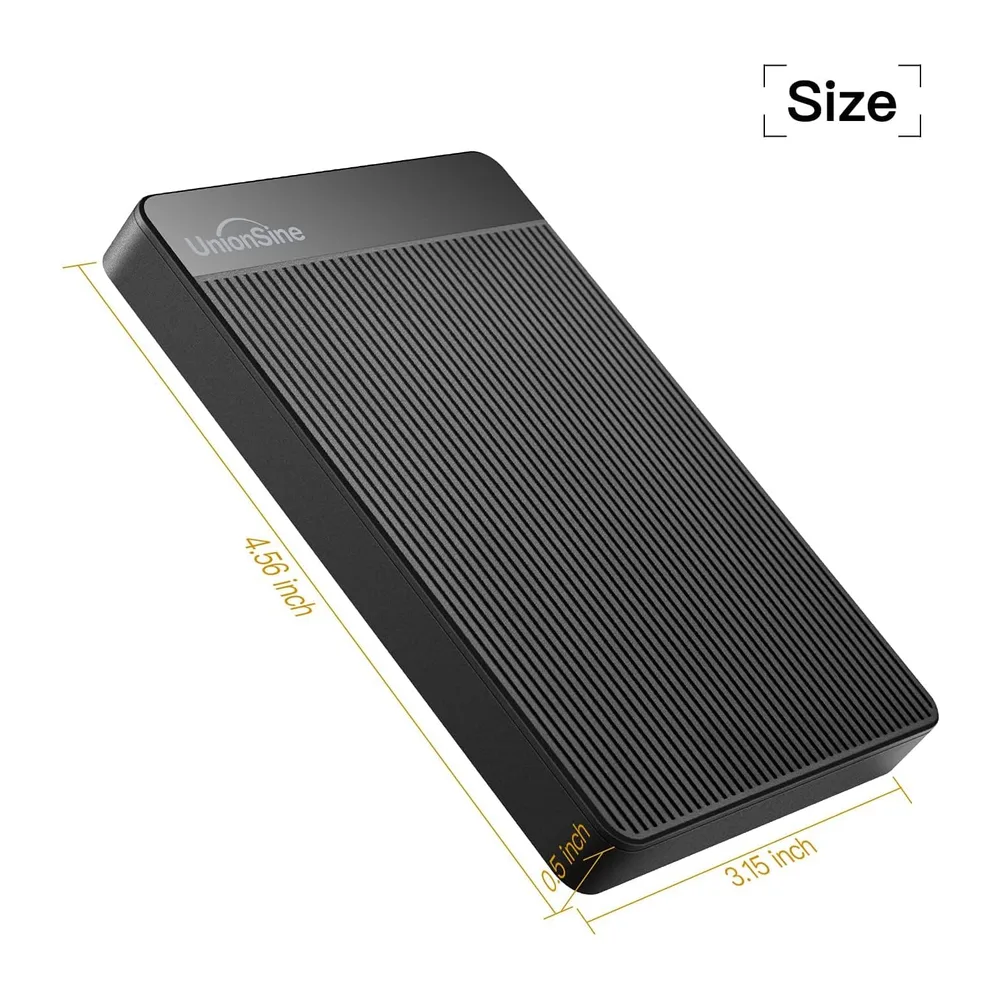 UnionSine Disque Dur Externe Portable 500Go Ultra-Mince 2.5" USB 3.0, SATA | Stockage HDD pour PC, Mac, Ordinateur de Bu