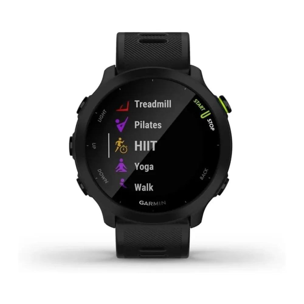 Garmin Forerunner 55 - Montre GPS Multi-activités Running avec Fonctions d’Entrainement Coach et Cardio au Poignet – Noi