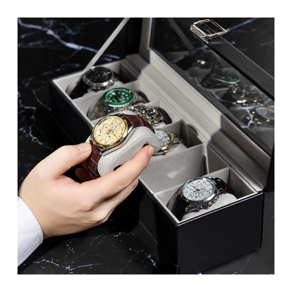 ProCase Boîte à Montres 2 Niveaux, 6 Emplacements avec Tiroir