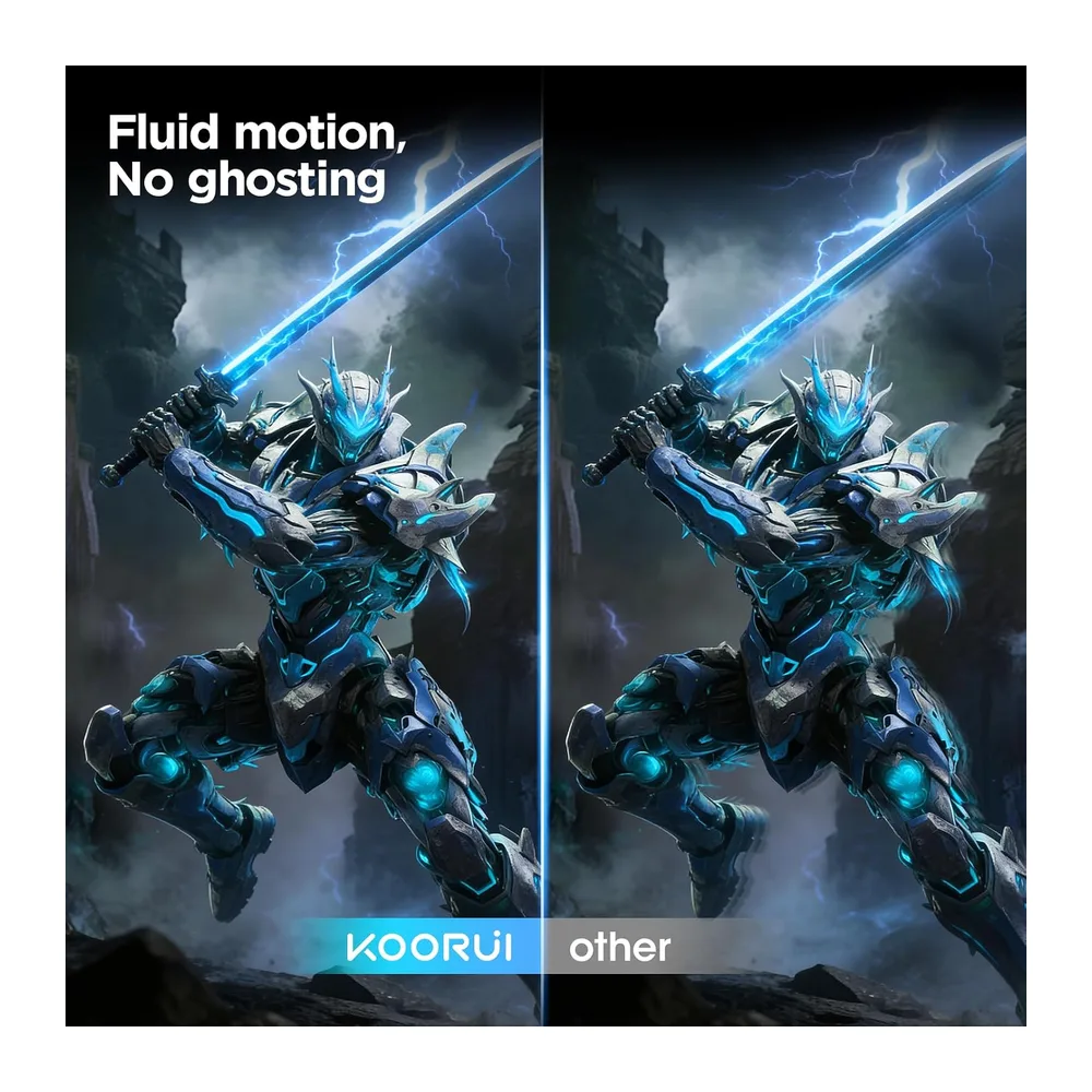 KOORUI 24 Ecran PC Gamer Incurvé 180Hz MPRT 1ms 24E6CA | écran Gaming 1500R, Moniteur Full HD VA 3000：1, Adaptive Sync V