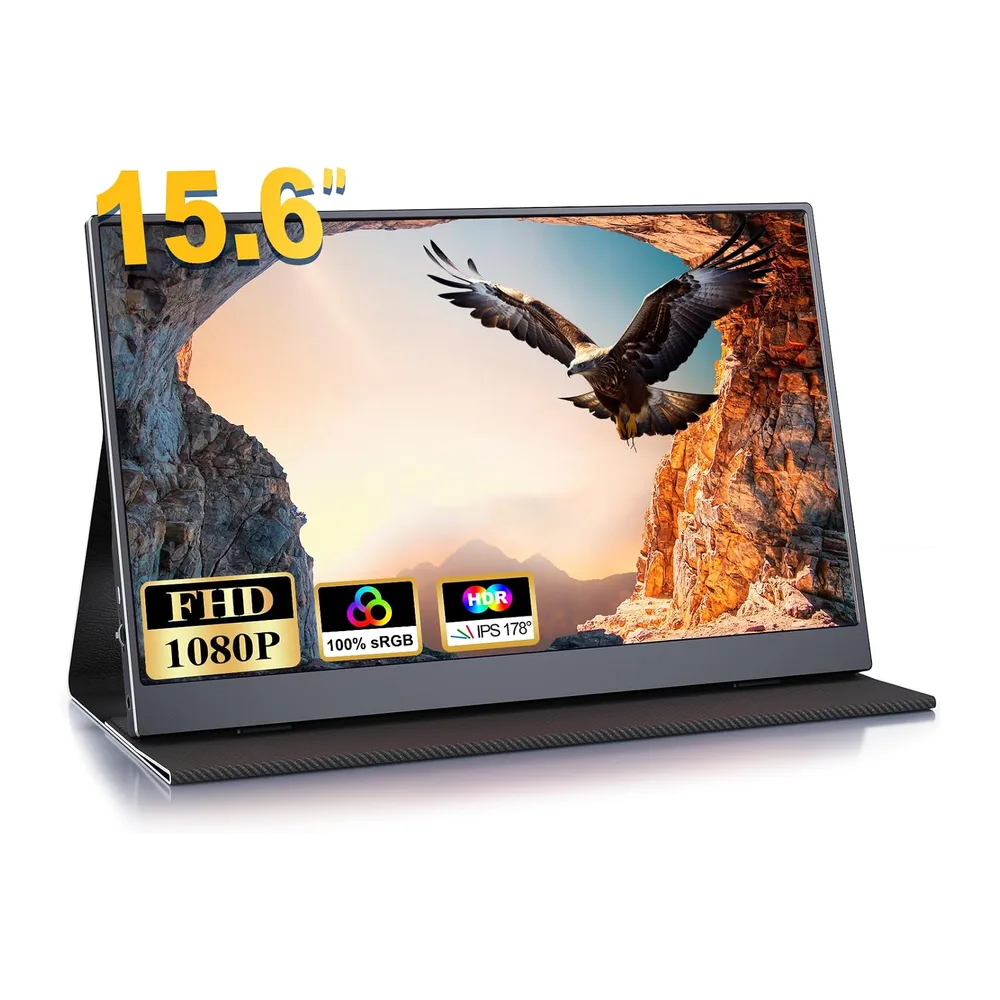 Ecran Portable, 15,6 Pouces Moniteur Portable IPS 100% SRGB