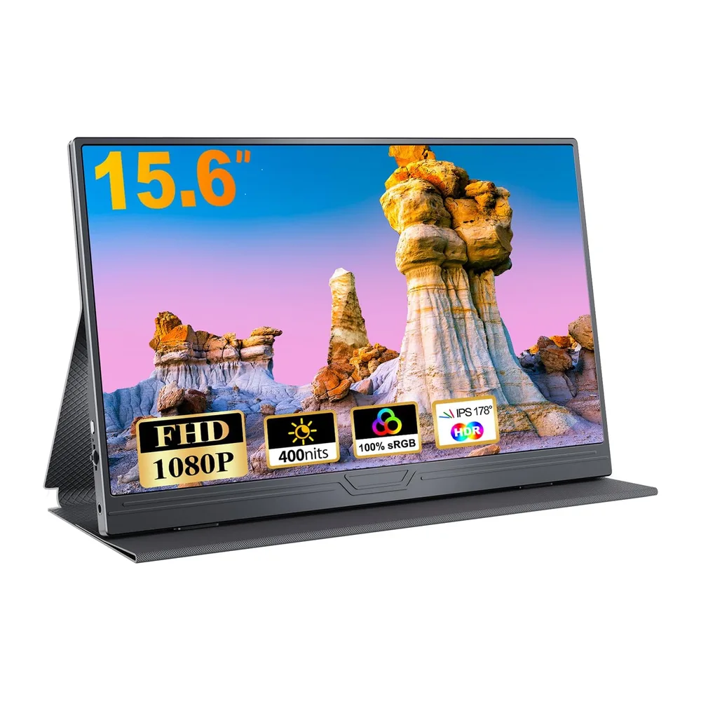 Ecran Portable, 15,6 Pouces Moniteur Portable IPS 100% SRGB
