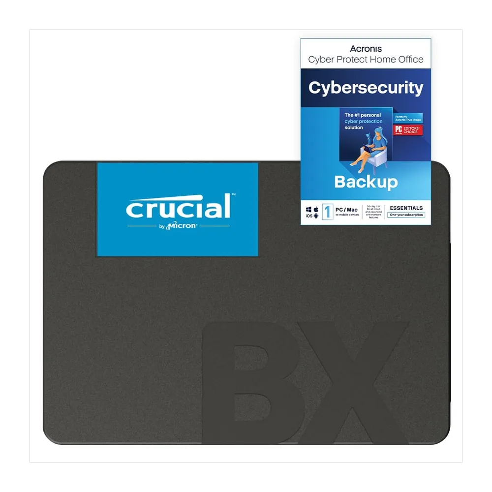 Crucial BX500 SATA SSD 2To, SSD 2.5" Interne, jusqu'à 540MB/s, Compatible avec Ordinateur Portable et de Bureau (PC), 3D