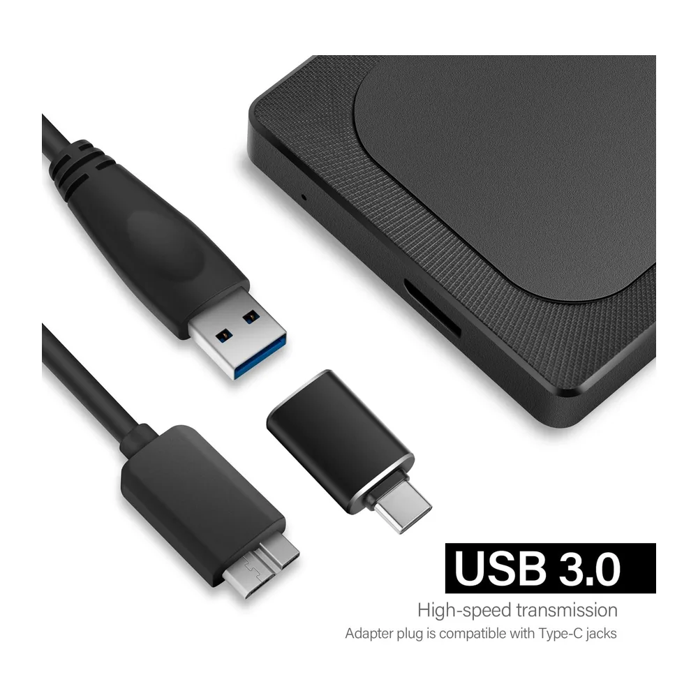 Aiolo Innovation Disque Dur Externe 500Go Ultra-Mince Portable 2.5" USB 3.0, SATA Stockage HDD pour PS4, Xbox, PC, Mac, 