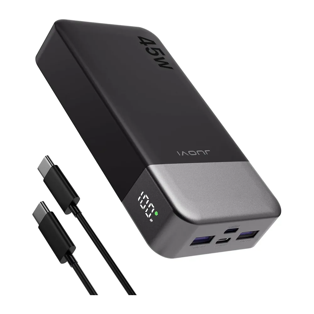 JUOVI Batterie Externe Charge Rapide 45W 20000mAh Power Bank PD 3.0 QC 4.0