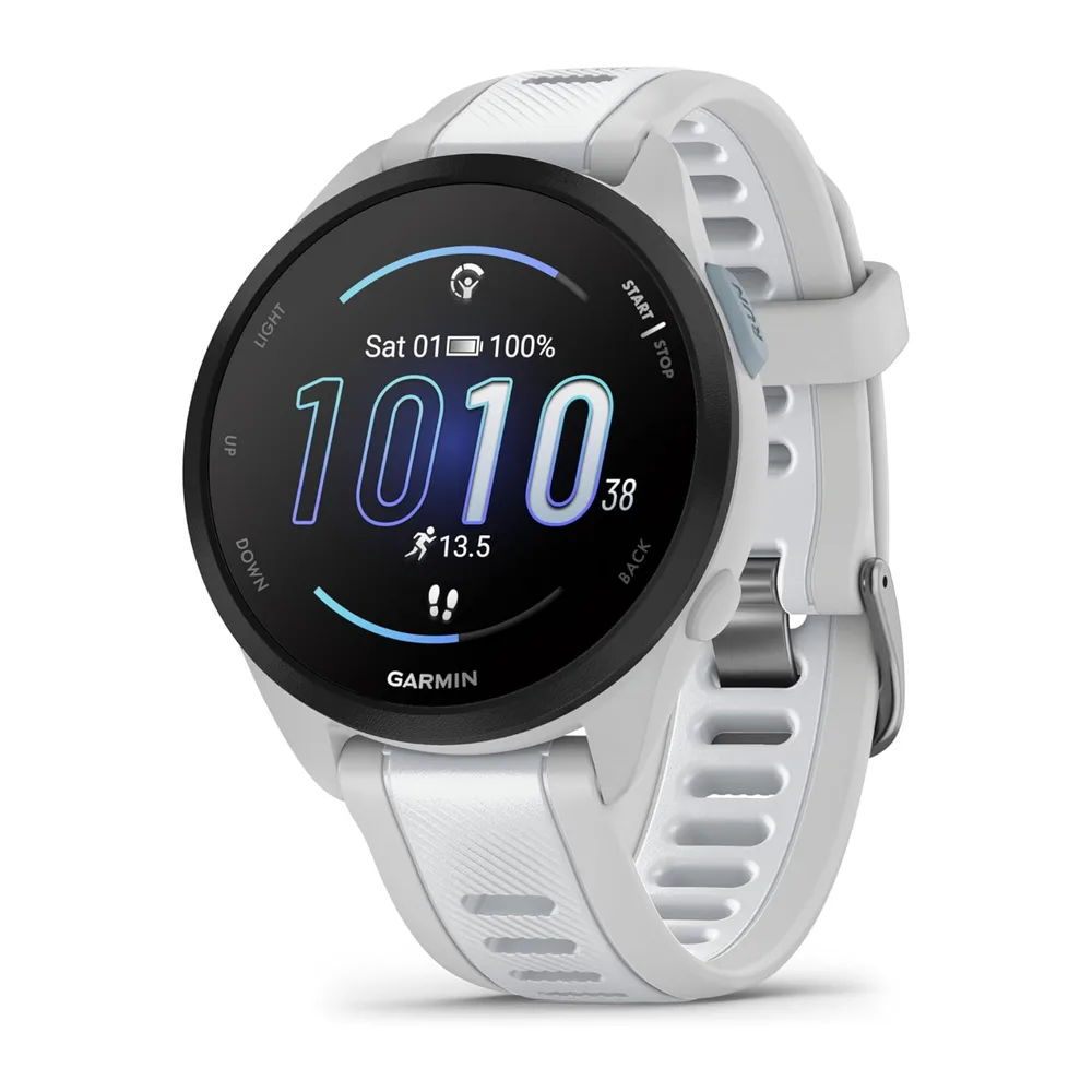 Garmin Forerunner 165 Music, Montre GPS connectée Running, Blanc/Gris, 43mm | Écran AMOLED ultra-lumineux & tactile, aut