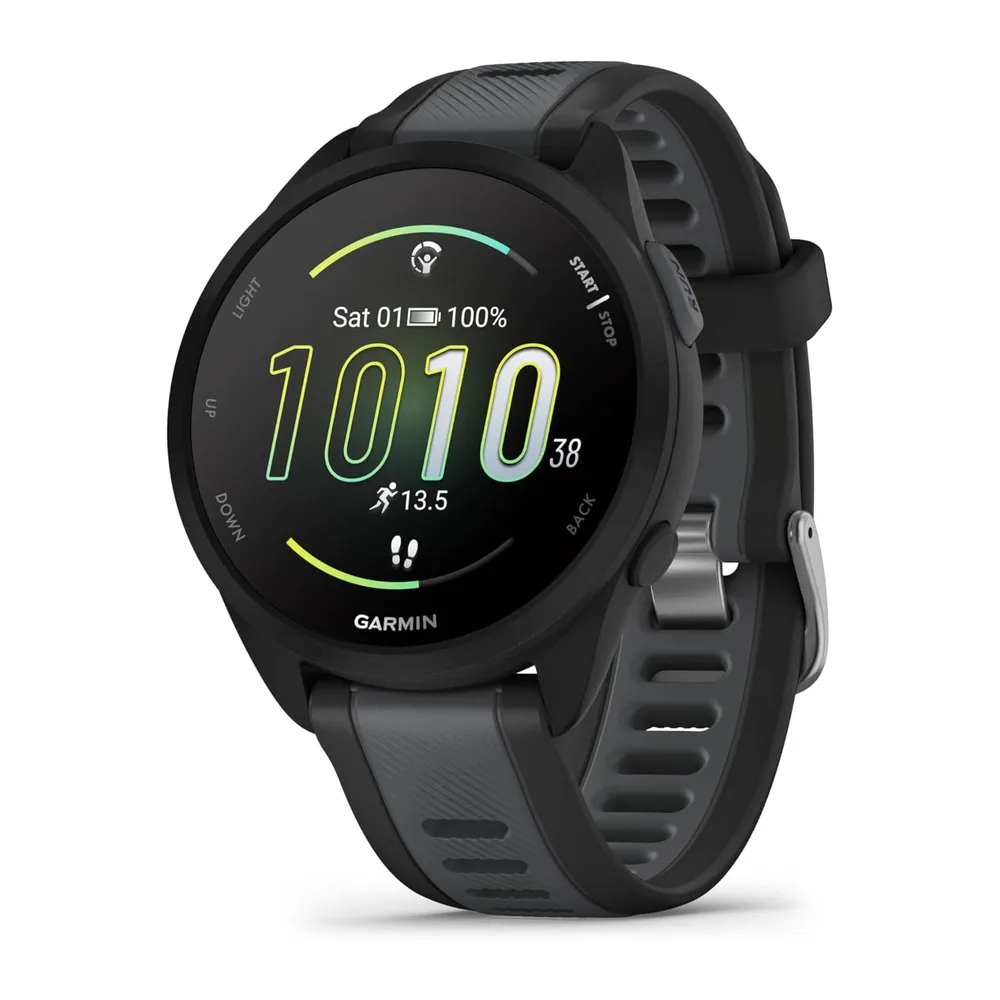 Garmin Forerunner 165 Music, Montre GPS connectée Running, Noir/Gris, 43mm | Écran AMOLED ultra-lumineux & tactile, auto
