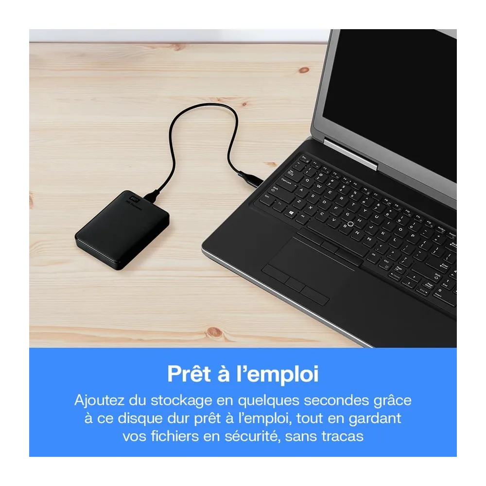 WD 6 to Elements Disque Dur Portable Externe, USB 3.0, Plug-and- Play, formaté pour Windows, Noir